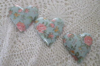 Set of 3 Floral Hearts