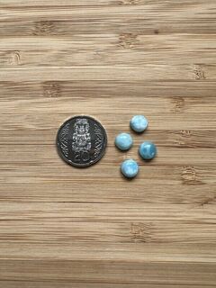 Small Round Larimar Cabochons