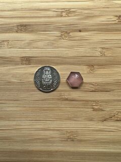 Hexagonal Rose cut Lavender Chalcedony