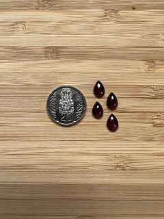 Pear Rhodolite Garnet cabochons