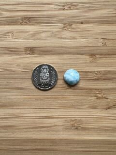 Round Rose cut Larimar