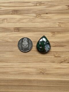 Pear Chrysocolla Malachite (with druzy)