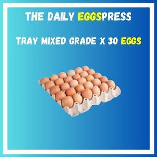 1x Tray of 30 Eggs Mixed Grade Fresh Free Range Eggs