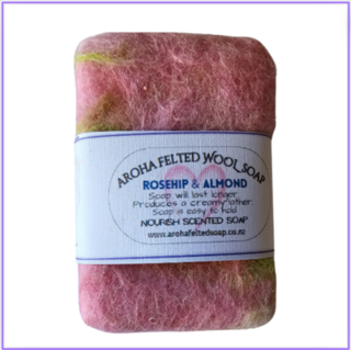 Rosehip & Almond  Felted Soap