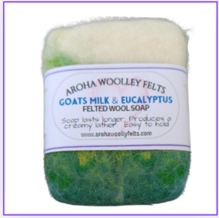 Goats Milk & Eucalytus  Felted Soap