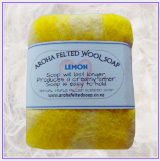 Lemon  Felted Soap