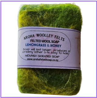 Lemongrass & Honey Felted Soap
