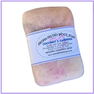 Coconut & Gardenia Felted Soap