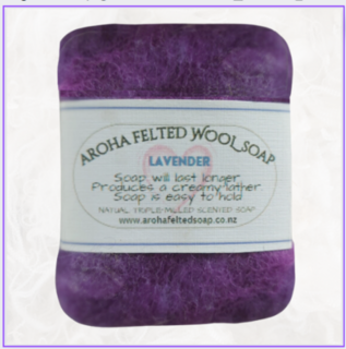 Lavender  Felted Soap