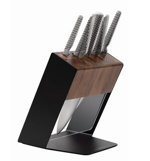 Global Katana 6pce Knife Set - Walnut