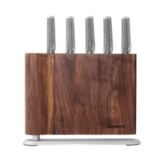 Global Uko Knife Block Set  - Walnut