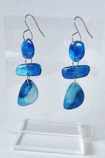 LAGOON - Gemstone Stack Earrings - Dark