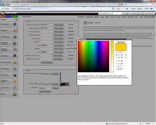 Colour Picker and Customisable Template Colours