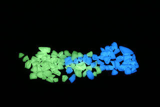AQUA blue glow rocks 6mm - 20mm diameter 100gram