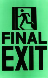 Final EXIT sign with running man 250mm x 400mm