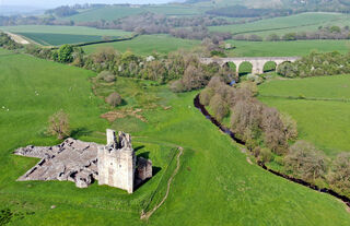 Eglingham castle and viaduct, Alnwick, UK