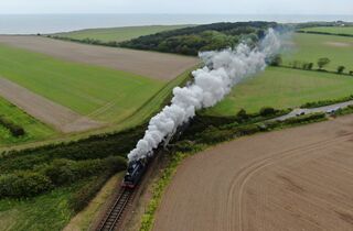 Full steam, Sheringham, Norfolk, UK