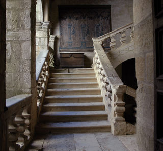 Staircase in and old building, somewhere