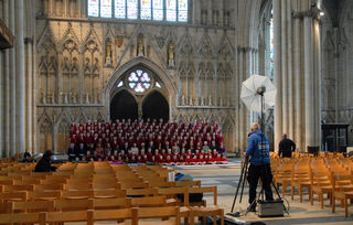 School group photo, York Minster