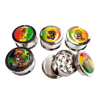 Grinder Metal Rasta Designs 40mm 3pce MO266