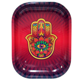 Rolling Tray Metal 180x140mm The Hamsa Red MH504