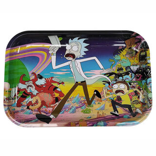 Rolling Tray Metal 290x190mm Rick and Morty Running MH527