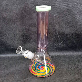 Waterpipe Glass Rainbow Swirl Base WP065