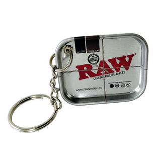 Keyring Raw Tiny Rolling Tray Silver MH011