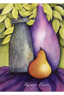 Vases and a Pear