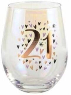 21st Stemless Wine Glass