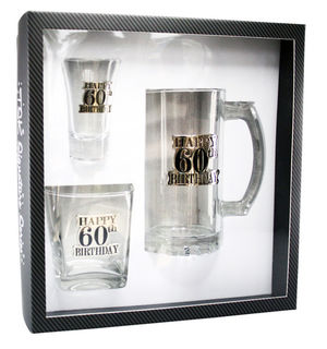 60th Birthday Glass Set