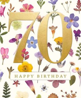 70 Happy Birthday Card