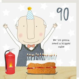 90th Birthday Card Cake Boy