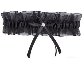 Black Organza Garter