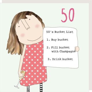 Bucket List 50th Birthday Card