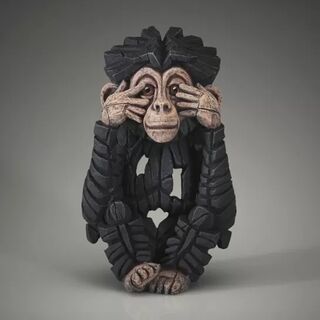 Edge Sculpture Baby Chimpanzee See no Evil