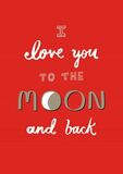 I Love You To The Moon Card
