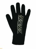 Possum Merino Gloves Black Koru