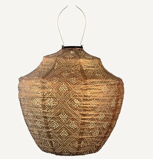 Solar Lantern Crown 40cm Gold