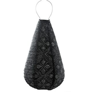 Solar Lantern Drop 28cm Dark Grey