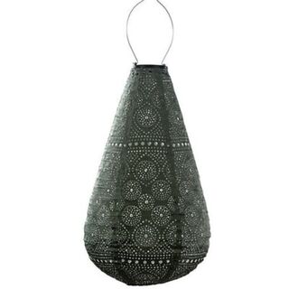 Solar Lantern Drop 28cm Sage Green