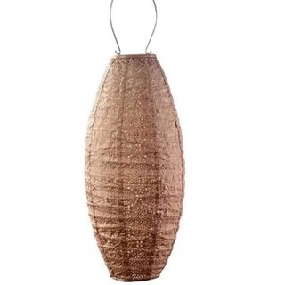 Solar Lantern Long Oval Pink