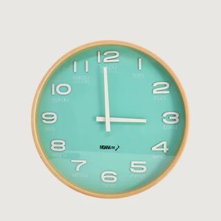 Te Reo Clock Teal