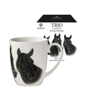 Trio Black Horse Mug
