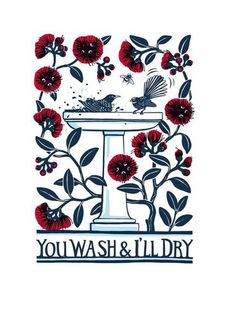 You Wash & l'll Dry NZ Tea Towel