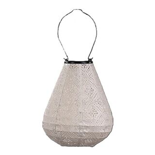 Solar Lantern Tulip 20cm Taupe