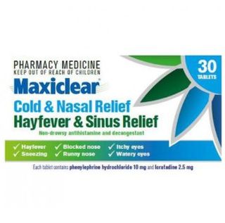 Maxiclear Cold & Nasal Hayfever & Sinus Relief 30 Tabs [PM]