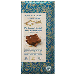 Whittakers Artisan Collection Marlborough Sea Salt & Caramel Brittle Bar 100g