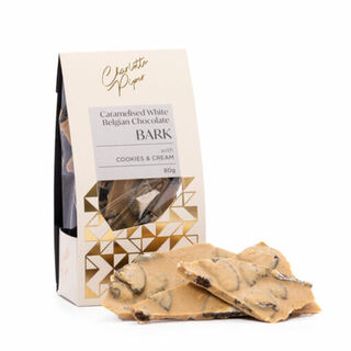 Chocolate Bark – Caramelised White Chocolate with Cookies & Cream 80g