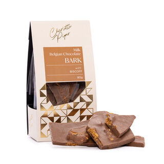 Chocolate Bark - Milk Chocolate with Biscoff 80g